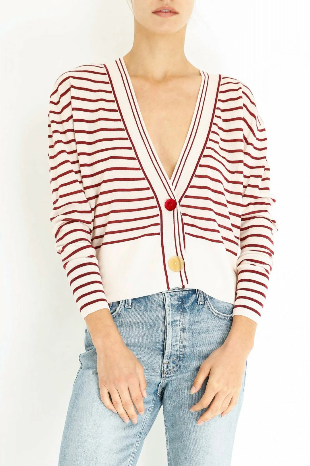 Forte Forte Stripe Merino Cardigan In Mosta - women