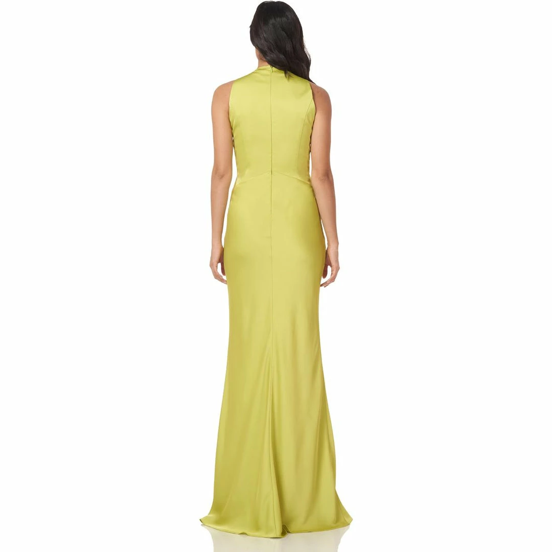 Kay Unger New York Fallon Womens V Neck Maxi Evening Dress - Image 3