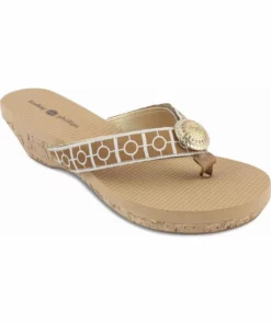 Lindsay Phillips Yoga Lynne Womens Platform Cork Wedge Sandals