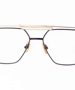 FUBU Frames Sullivan Black/Gold Geometric Blue Light Eyeglasses - women