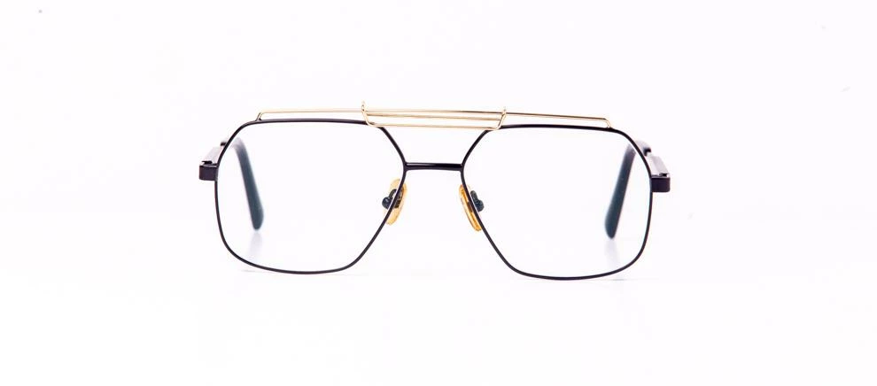 FUBU Frames Sullivan Black/Gold Geometric Blue Light Eyeglasses - women