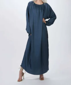 Asceno The Rhodes Maxi Dress In Lake Blue - women