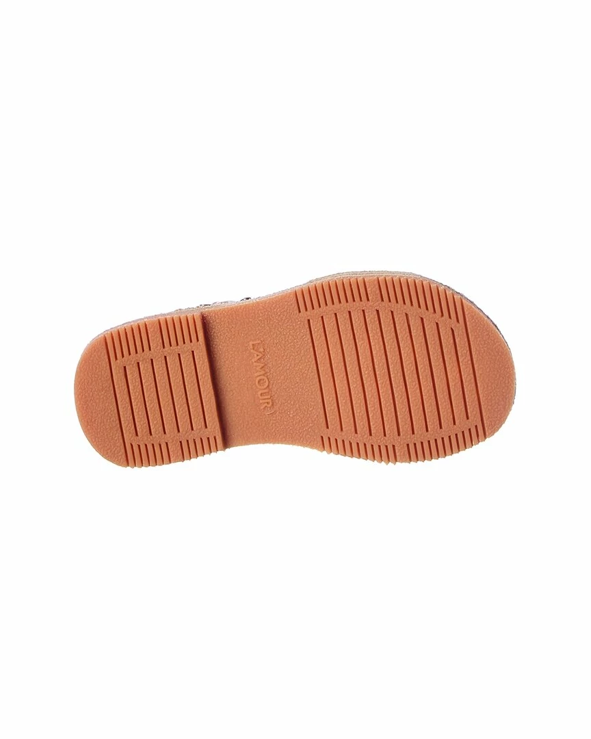 L'Amour Kayla Stitch-Down Leather Sandal - kids - Image 4