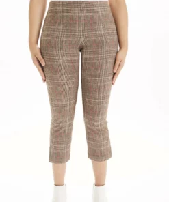 Iltm The Felicia Hidden Waist Suede Pant in Dundee Plaid - women