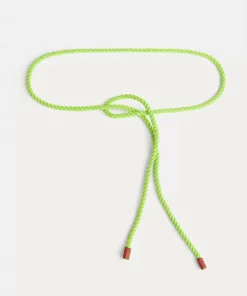 Forte Forte Cord Belt With Leather Tips In Mojito - women