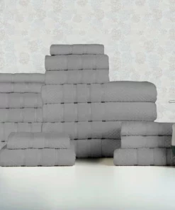 Bibb Home 18 Piece Egyptian Cotton Towel Set