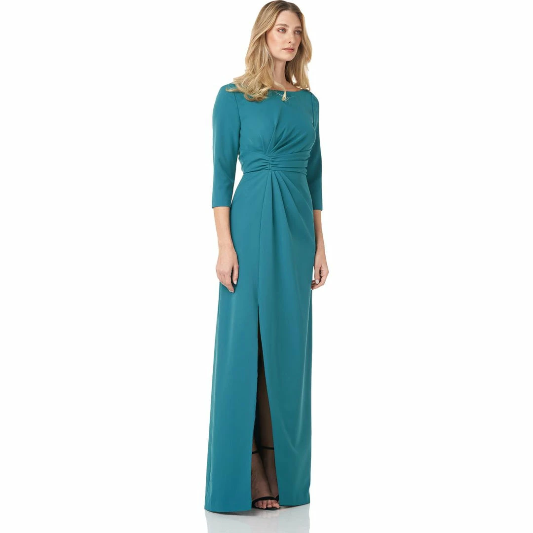 Kay Unger New York Womens Gathered Maxi Evening Dress - Image 2