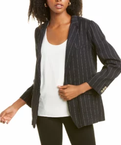 Forte Forte Pinstriped Linen-Blend Jacket - women