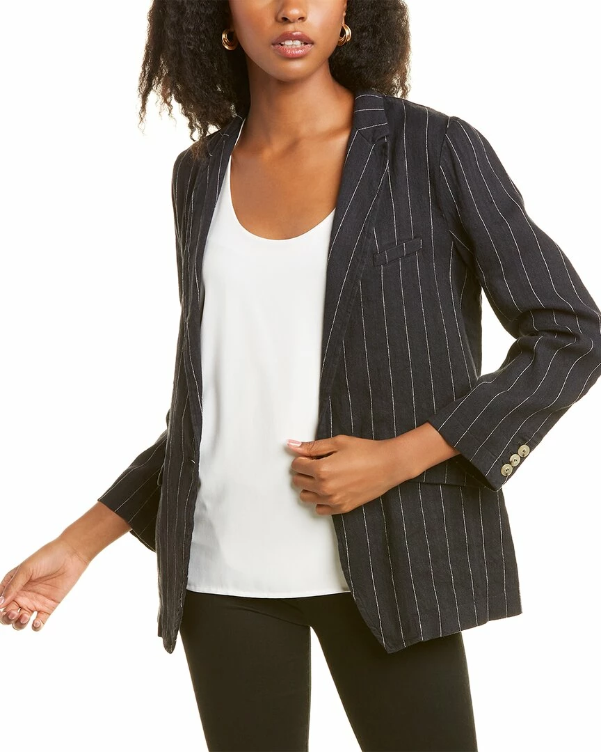 Forte Forte Pinstriped Linen-Blend Jacket - women