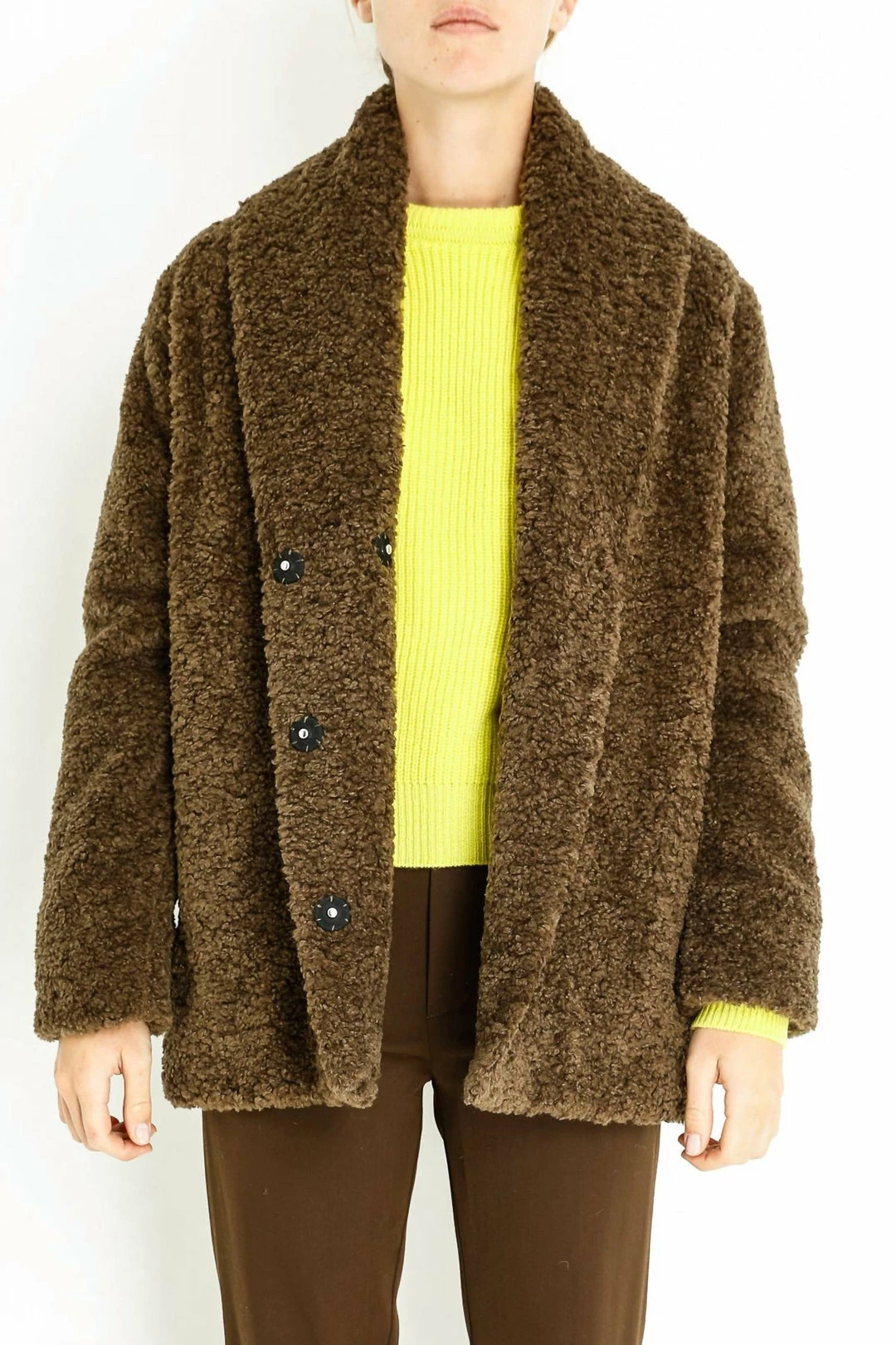 Forte Forte Shearling Faux Fur Oversized In Forest - women