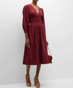 Cara Cara Ginger Dress in Cabernet Solid - women