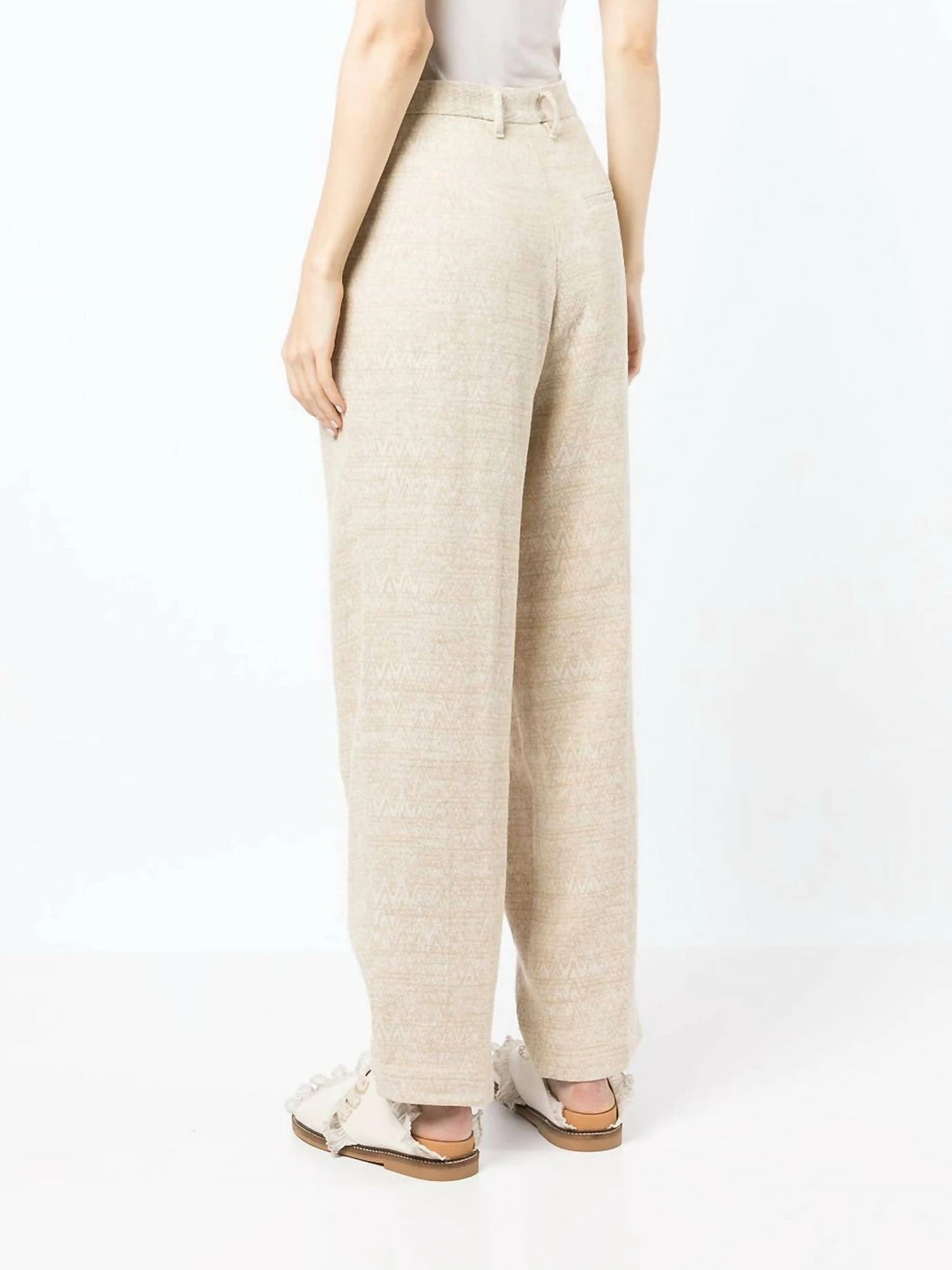 Forte Forte Jacquard Trousers in Beige - women - Image 2