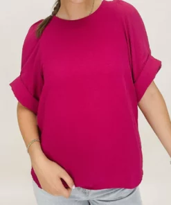 Ivy Jane Tuck & Go Top in Magenta - women