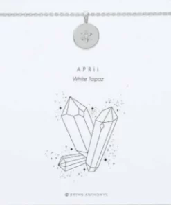 Bryan Anthonys April Birthstone Necklace in Silver - women