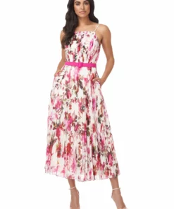 Kay Unger New York Sia Womens Floral Maxi Cocktail and Party Dress