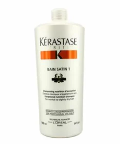 Kerastase 16631300444 Nutritive Bain Satin 1 Exceptional Nutrition Shampoo - For Normal to Slightly Dry Hair - 1000ml-34oz