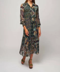 Cara Cara Verity Dress in Pandora Patchwork Gables Rain - women