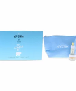 Ski Essentials Kit by Dr. Barbara Sturm for Unisex - 4 Pc 1oz Ski Cream, 0.33oz Sun Drops SPF 50, 0.42oz Lip Balm, Canvas Bag