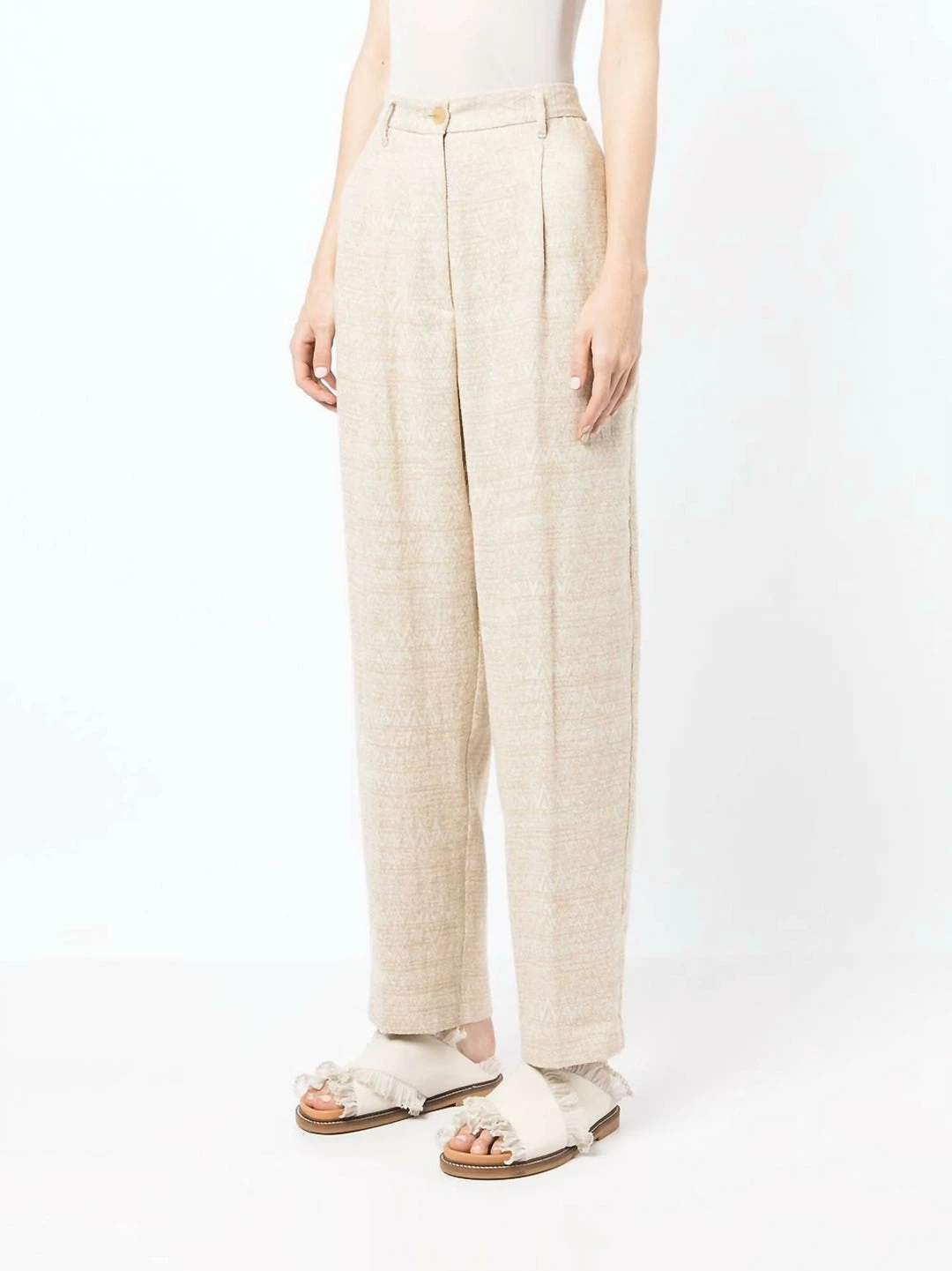 Forte Forte Jacquard Trousers in Beige - women