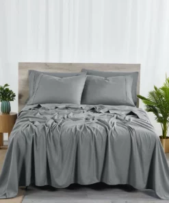 Bibb Home 2000 Count 6-Piece Bamboo Sheet Set with Suregrip